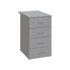 BKC 2 - 75 kontejner přístavný, 4-zásuvkový, deska 25 mm, centrální zámek, 750x430x560, šedá